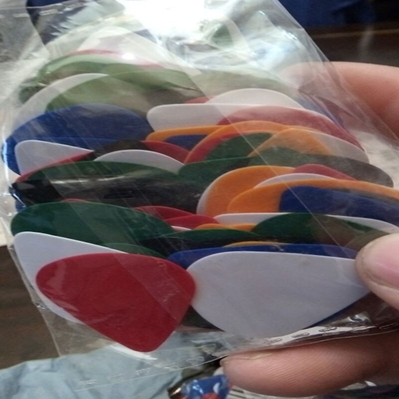 100Pcs/Set Acoustic Picks Electric Bass Pic Plectrum Mediator Guitarra Musical Instrument Thickness Mix Guitar Pick