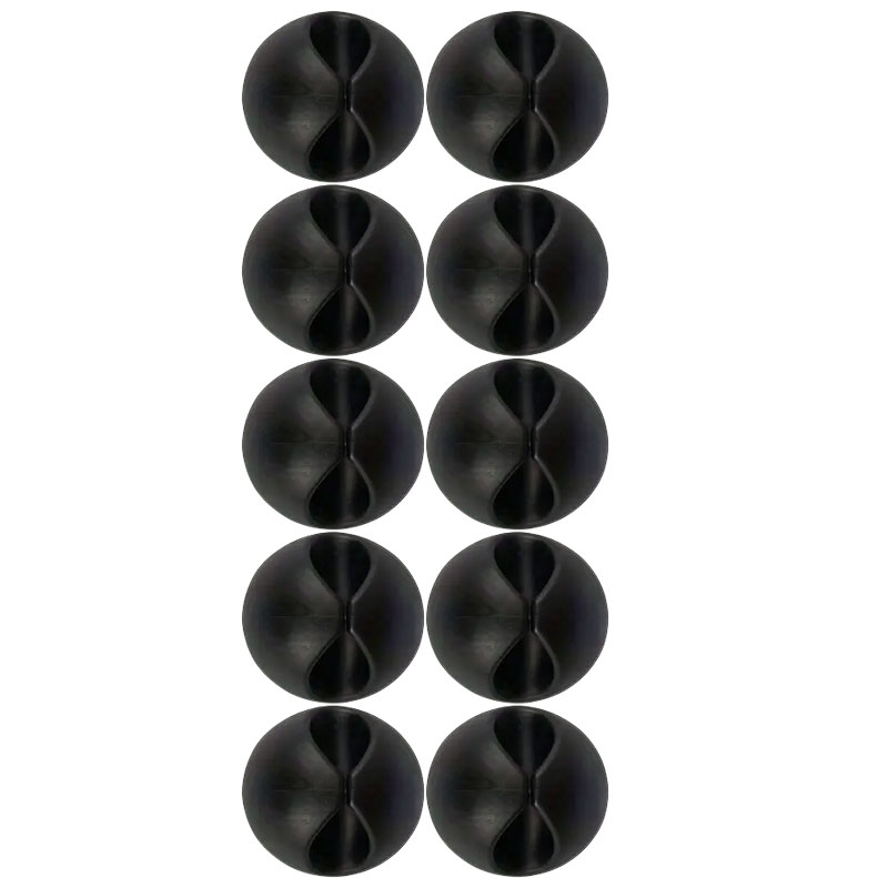 Clips para cables de pared de escritorio, gestión de cables, organizadores de cables autoadhesivos, abrazadera de soporte para Cables de auriculares de red USB, 5/20 piezas: Negro