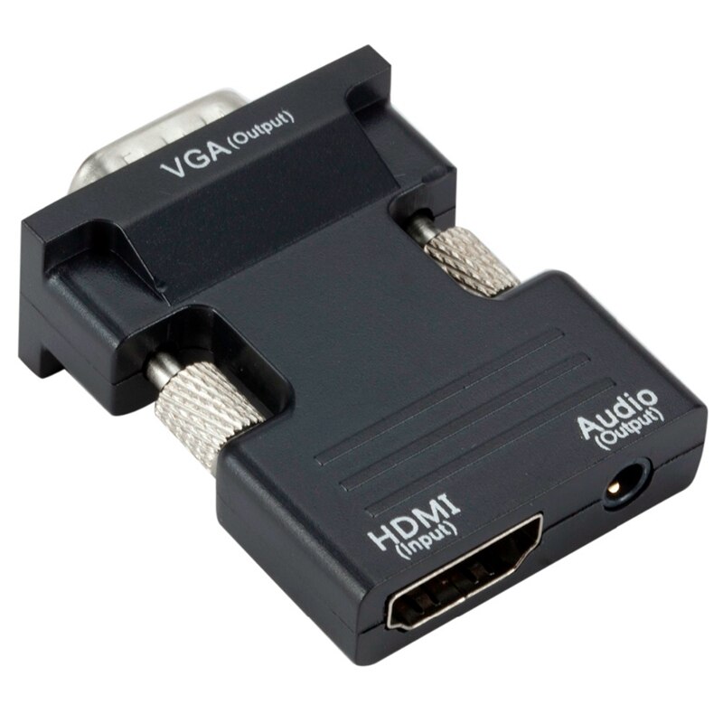 HDMI auf VGA BUCHSE Konverter mit o Adapter, Unterstützt 1080P Signal Ausgang