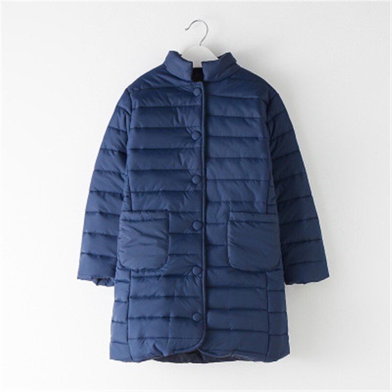 Brand Girls Long Padded Jacket Children Winter Coat Kids Warm Thickening Long Style Coats For Teenage Outwear: 02 / 15