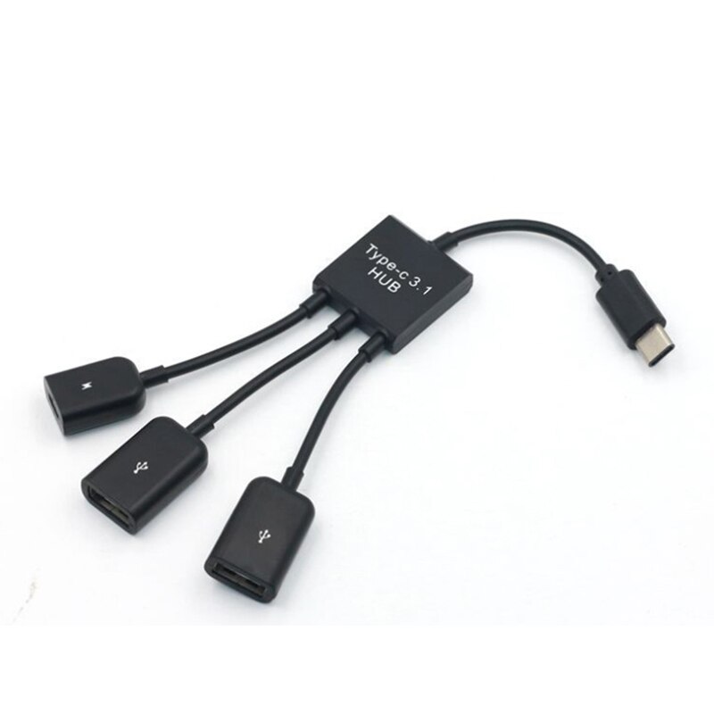 3in1 données câble de charge type-c convertisseur mâle à femelle USB alimentation OTG Hub câble adaptateur pour HUAWEI Xiaomi androidtablette: Default Title