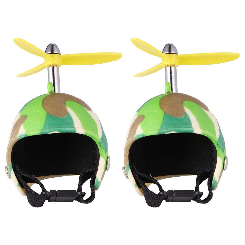 2 uds pollo divertido casco para equipo de protección sol protección contra la lluvia casco accesorios de disfraces pájaro gallinas, suministros para mascotas: Jungle camouflage pa