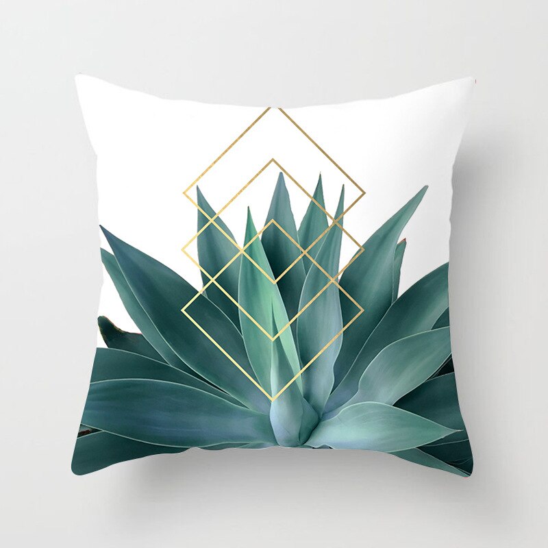Kids Tropische Planten Palmblad Groene Bladeren Monstera Kussenhoezen Hibiscus Bloem Kussenhoes Decor Beige Linnen Kussensloop: 10