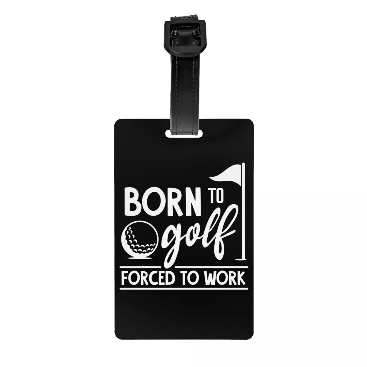 Blijf Kalm En Speel Golfbagagelabels Voor Koffers Schattige Bagagelabels Privacy Cover Id Label: Donkergrijs