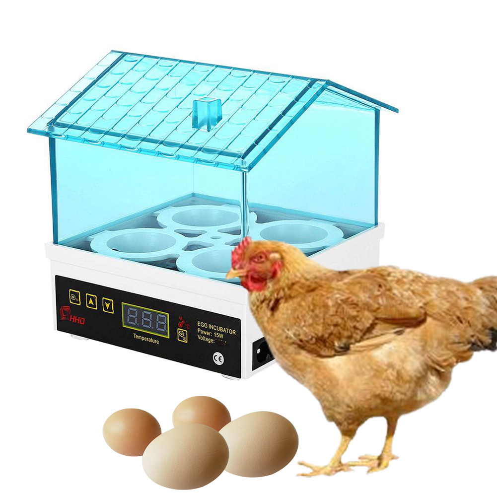 4pcs Egg Inccubator Hatchery Mini Digital Temperature Brooder Farm Brooder Quail Egg Hatcher Incubator Equipment Semi Automatic