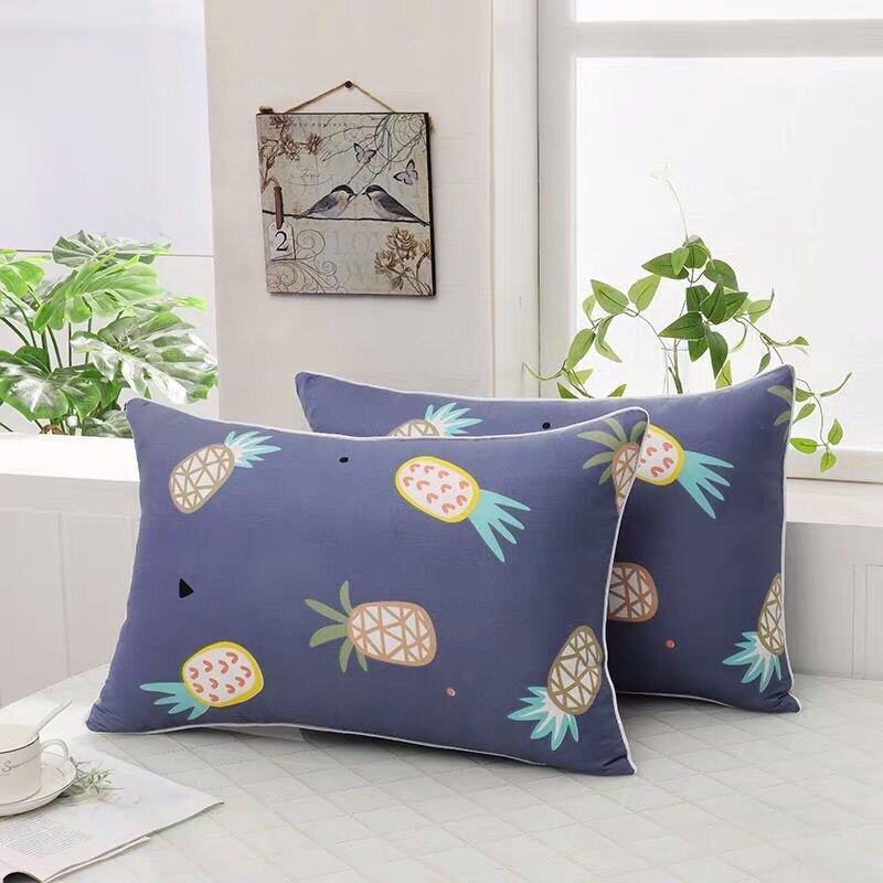 Huishoudelijke Leuke Print Patroon Bed Versiering Kussensloop 1 Paar Rechthoekige Katoen Kussensloop Volwassen Student Slaapkamer Gebruik Kussensloop: color 4-40x60cm-2pcs
