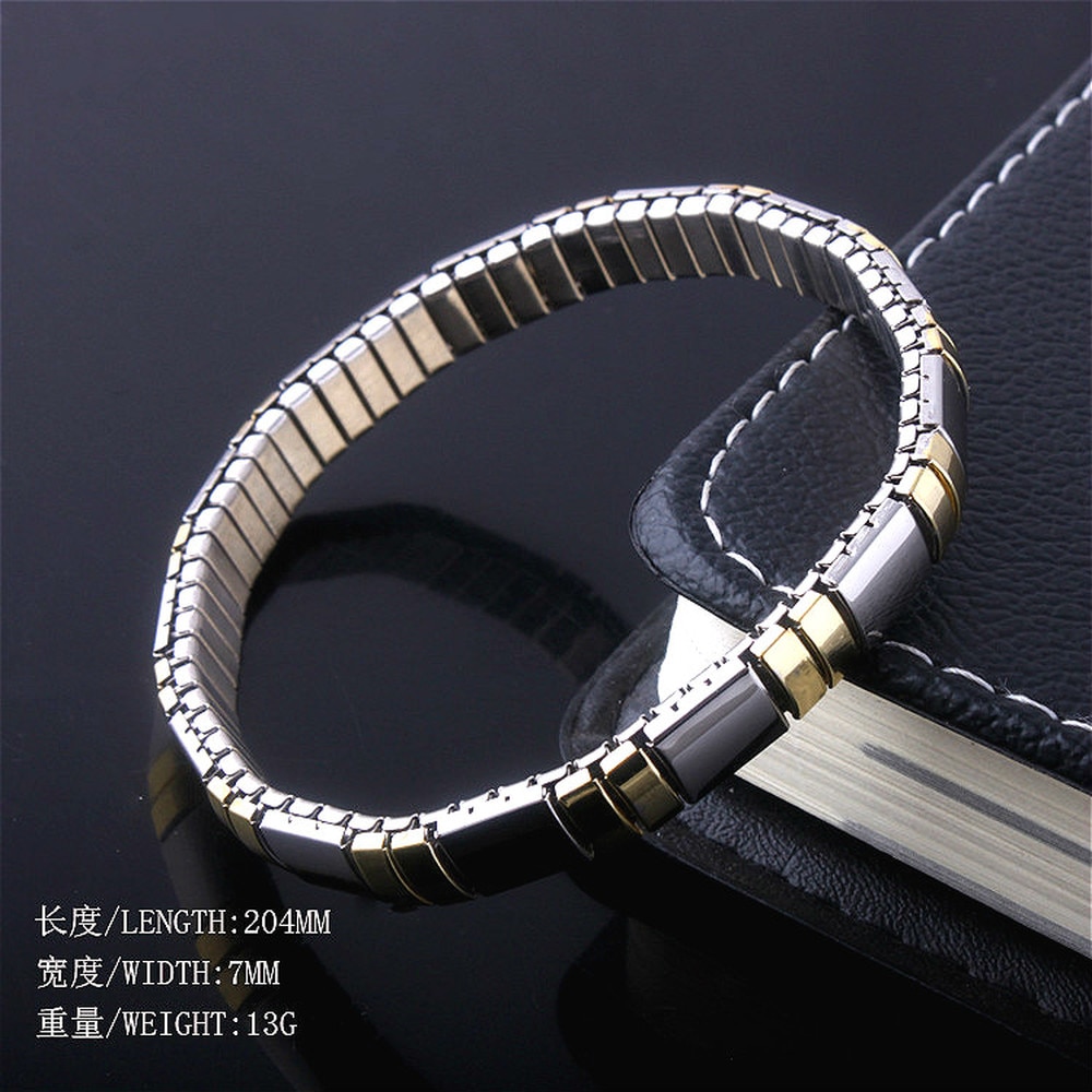 Stainless Steel Bracelet Slim Metal Chain Style Italian Charms Elasticity Phnom Penh Bracelets Couple Jewelry Personality Bangle