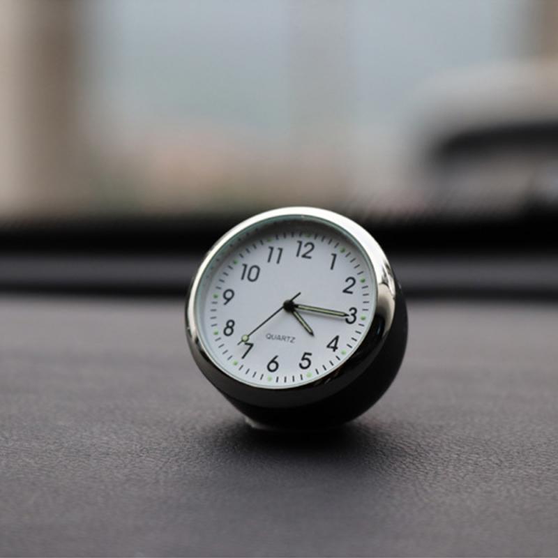Mini Interieur Auto Klok Auto Quartz Klok Decoratie Voor Auto 'S Arabische Cijfers Auto Horloge Decoratieve Klok In Auto Accessoires