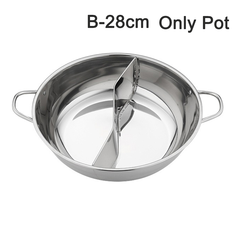 Garnek dwukomorowy ze stali nierdzewnej robić gotowania gorący pota, chińskiego gorący pota, zupy, idealny robić domu, na kemping, na imprezy kuchenne.: zgniły zielony