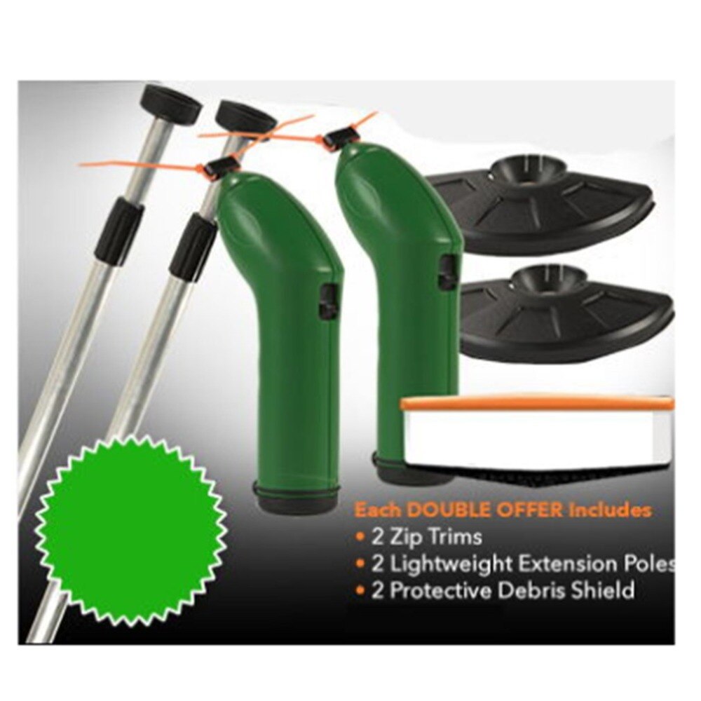 Zip Trim Cordless Trimmer Edger Works With Standard Zip Ties Portable Extendable Trimmer with Protective Shield Garden Weeder