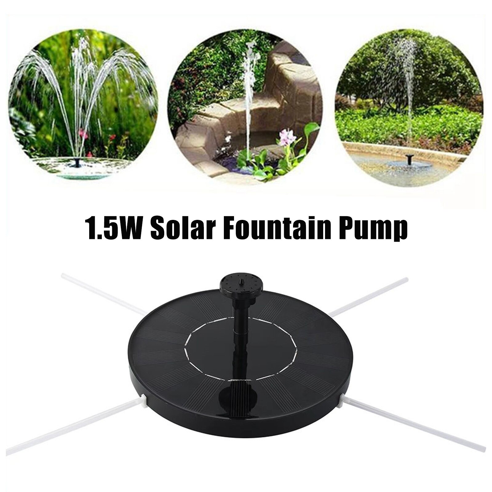 Floating Solar Fountain Waterfall Fountain Pool Pond Garden Bird Bath Solar Panel Powered Fountain Water Pump for Garden Decor
