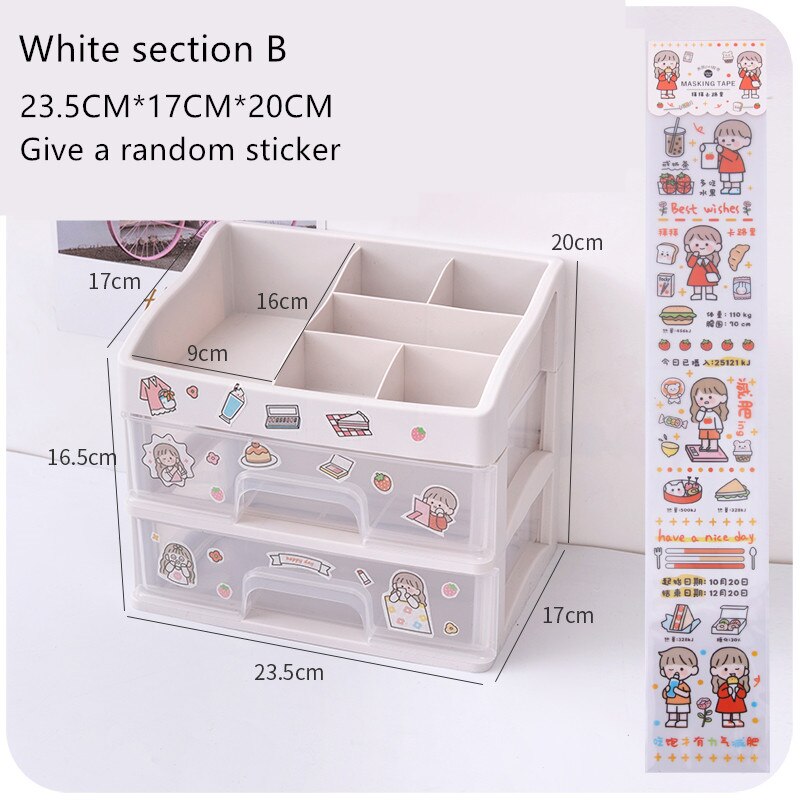 Multifunctional Desktop Organizer Holder Case Makeup Storage Box School Office Stationery