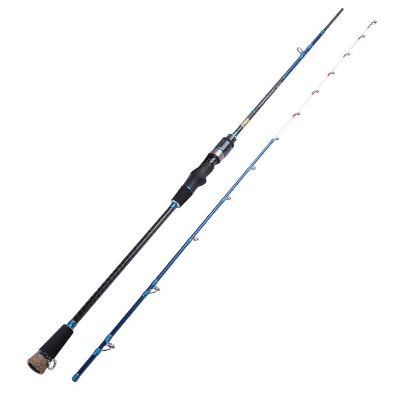 SEEKBASS, 1,65 m, producto, caña de pescar de calamar, bote de agua salada ligera, Material de fibra de vidrio sólida, caña de fundición con punta, caña de goma TAI: Default Title