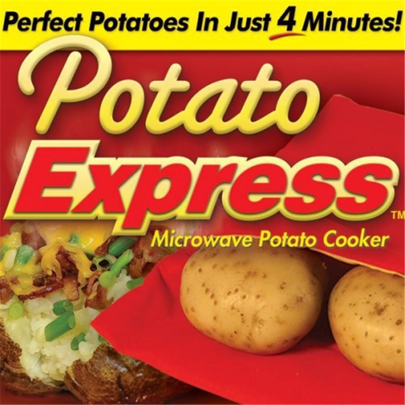 Wasbare Aardappel Bag Aardappel Express Bakken Tool Beheersbaar 4 Aardappelen Magnetron Te Koken Tool Keuken Accessoires