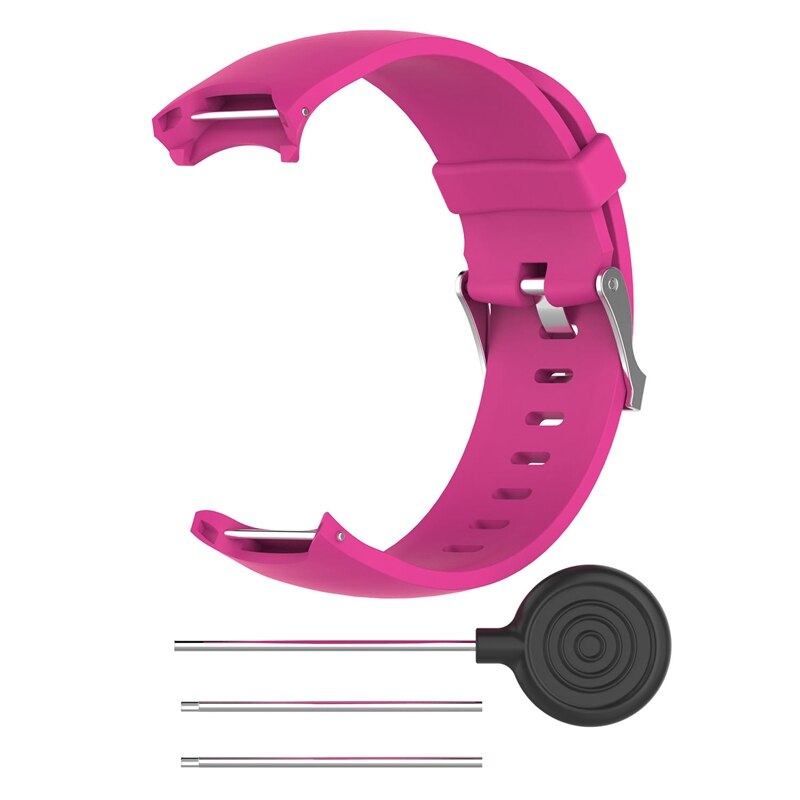 Voor Polsband Siliconen Vervanging Riem Voor Garmin Aanpak S3 Horloge: Rose Red