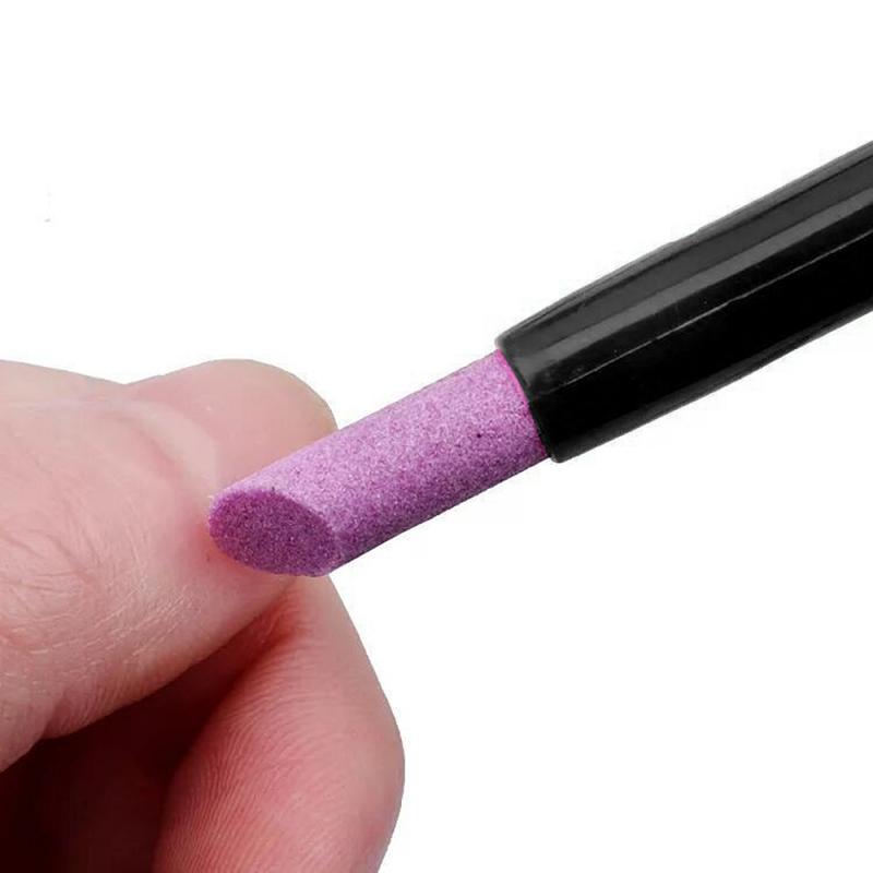 1 stk kvartssten negleskubber skrubbepen neglebåndsfjerner død hud pusher trimmer manicure negleplejeværktøj