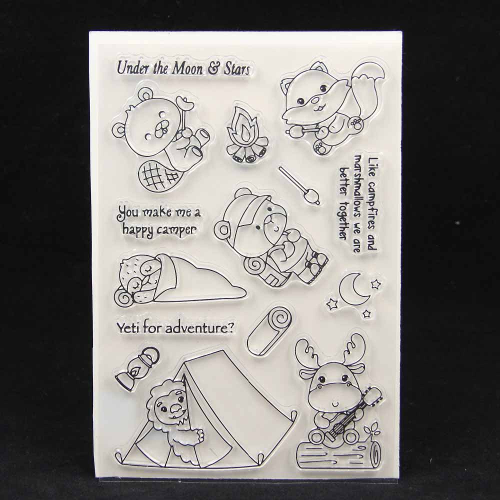 Zfparty söt genomskinlig klar silikonstämpel/sigill för gör-det-själv scrapbooking/fotoalbum dekorativ klar stämpel: 23