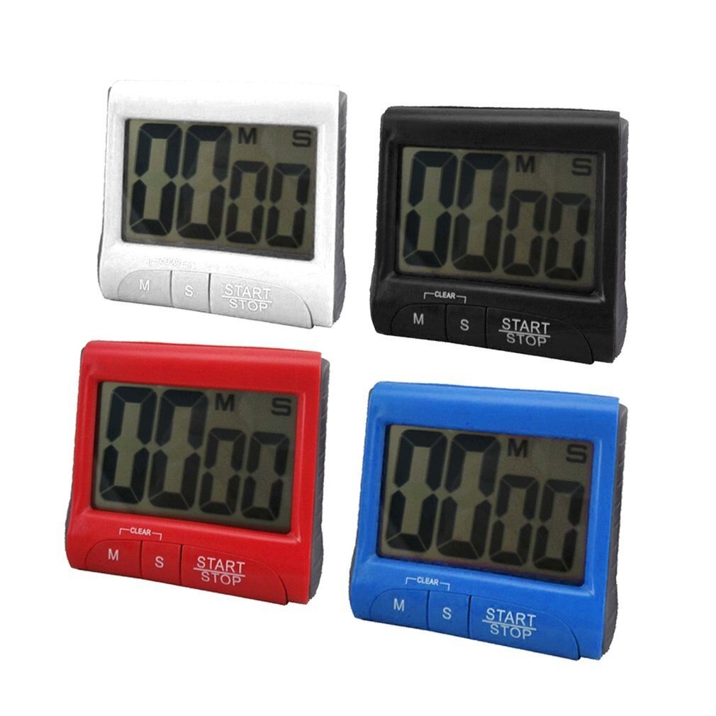 1pcs Large LCD Digital Kitchen Timer Count-Down Up Clock Loud Alarm 4 color Avaliable