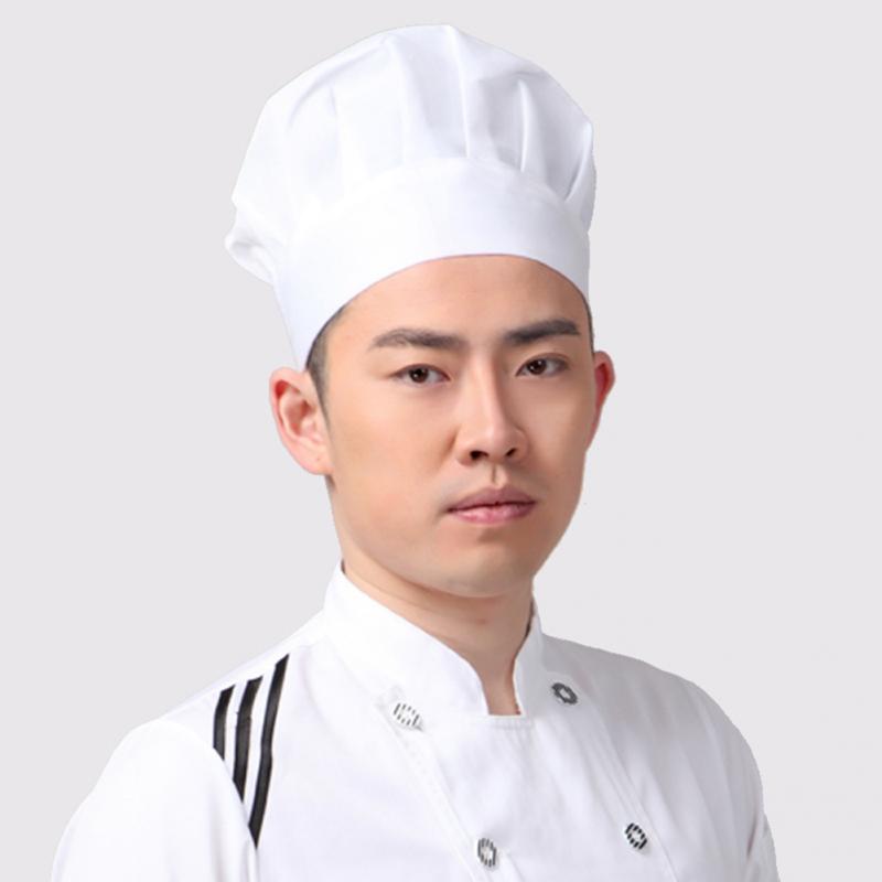 neue Erwachsene Männer Frauen Elastische Weiß Chef Hut Baker BBQ Küche Unisex Kochen Hut Kostüm Cap # H913