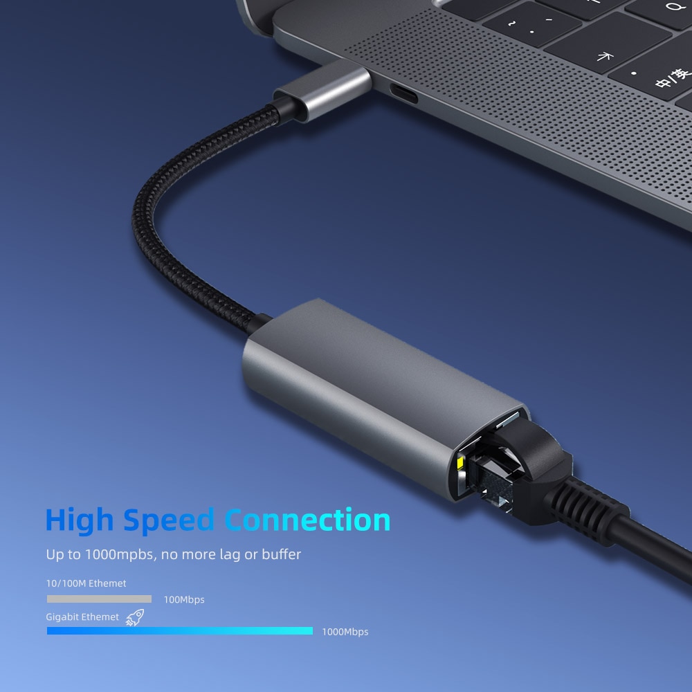 USB C Ethernet USB-C zu RJ45 Lan Adapter für MacBook Profi Samsung Galaxis S10/S9/Hinweis20 Typ C netzwerk Karte USB Ethernet