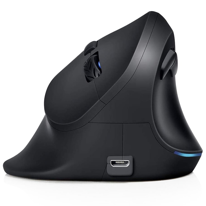 Vertical Wireless Mouse,Rechargeable 2.4G Optical Silent Ergonomic Mouse,Adjustable DPI 800/1200/1600,Large Hand Mouse: Default Title