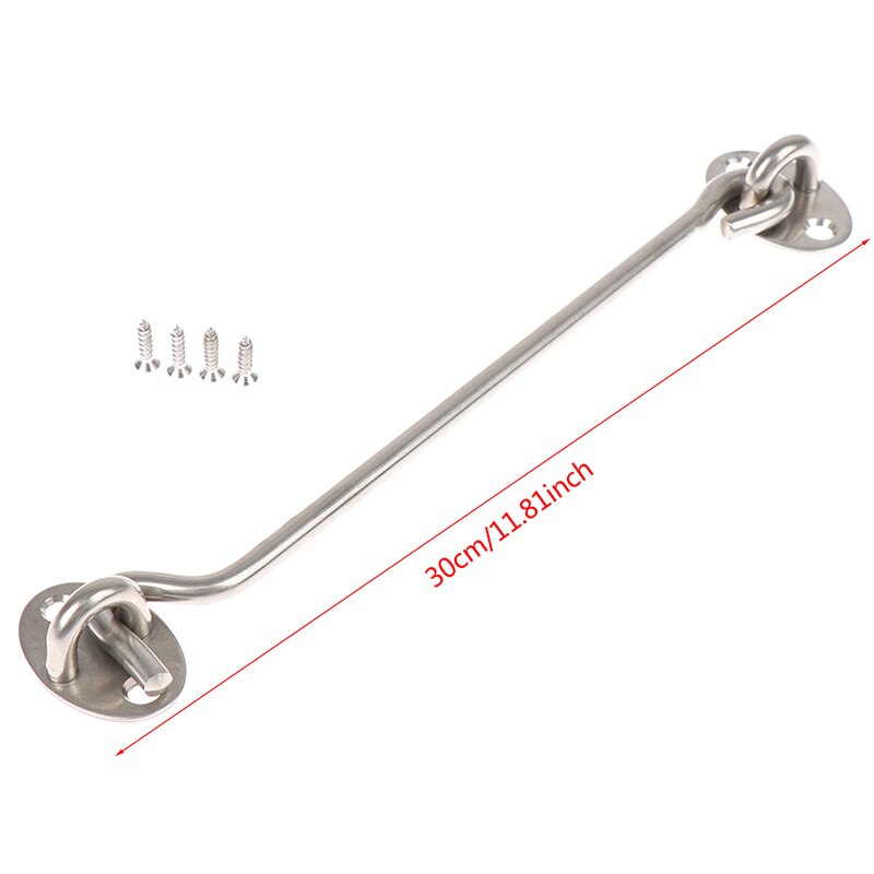 7 Size Stainless Steel Privacy Hook And Eye Latch Solid Thicken Barn Door Latch: A12