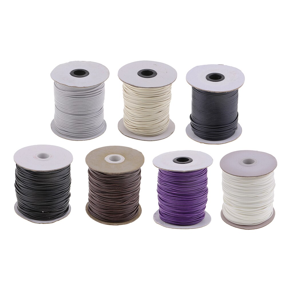 80 Meters 2mm Cotton Waxed Cord Beading DIY Jewelry Making Thread for Leather Sewing Crafting Shoe Bag