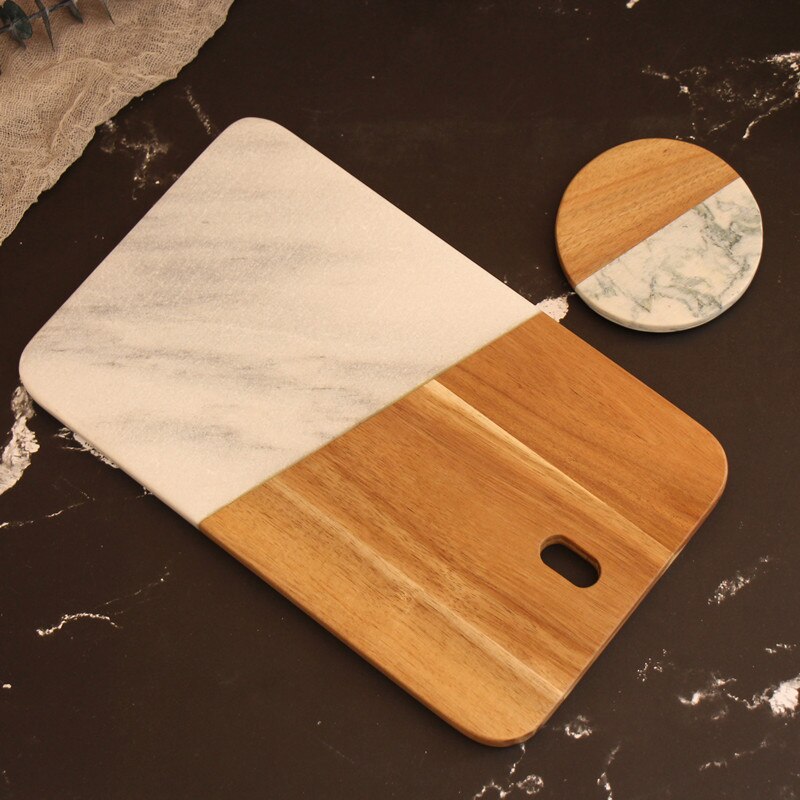 Marble Tray Splicing Cutting Board Desktop Shelf Simple Western Food Plate Cake Plate Home Soft Decoration
