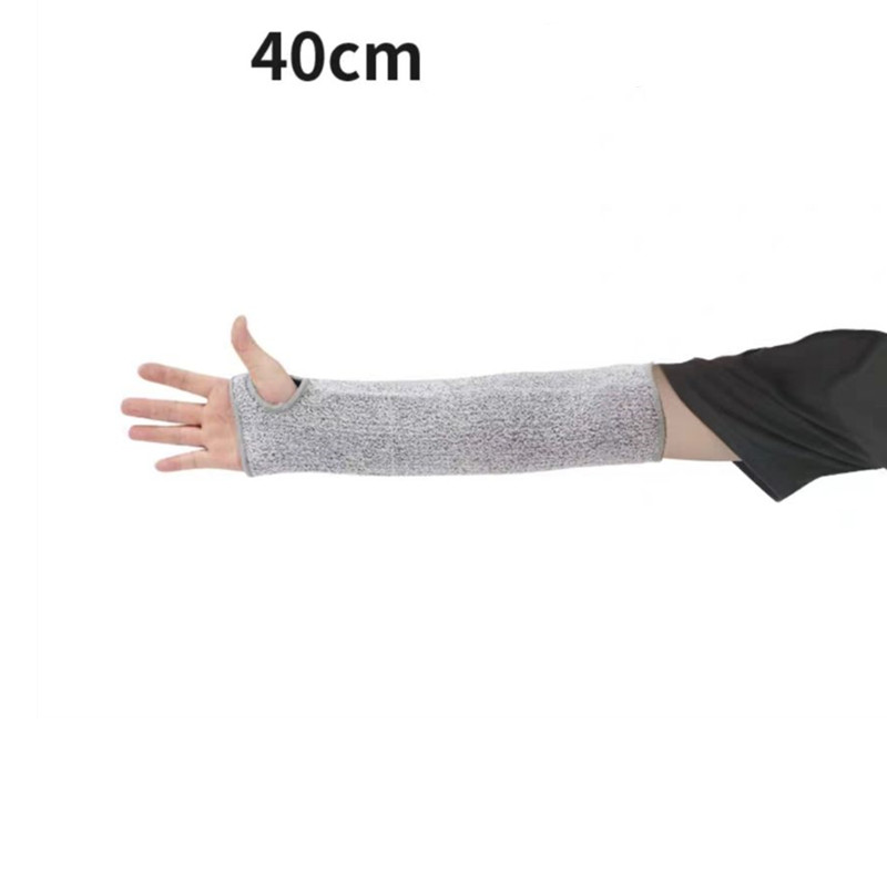 1Pc Level 5 HPPE Cut Resistant Anti-Puncture Work Protection Arm Sleeve Cover Cut-resistant Arm Sleeve ED: Gold