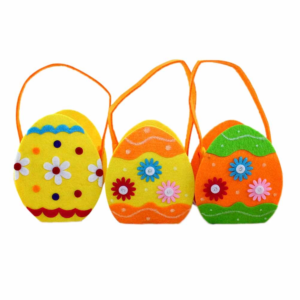 1Pc Easter Themed Candy Bags Decorative Lovely Eagg Candy Pouch Goodie Bags Basket Wrap Storage for Festival