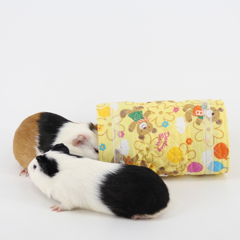 Canal unique chinchilla hamster tunnel jouet petit cochon d'inde hamster jouet tube tunnel hamster cage maison tissu jouet
