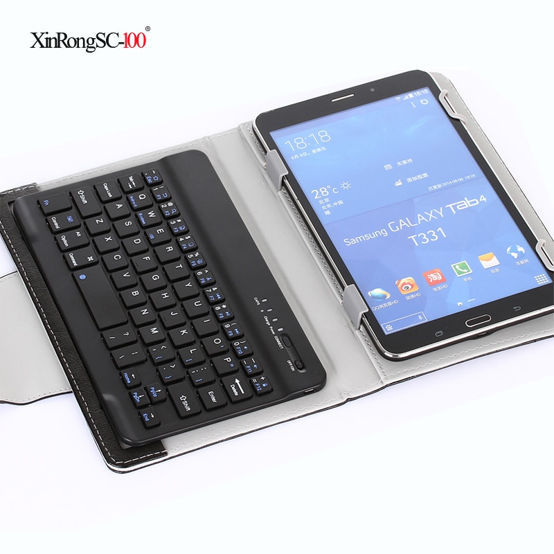 Til huawei mediapad  t3 10 ags -w09 ags -l09 honor play pad 9.6 tommer tablet aftagelig trådløst bluetooth tastatur pu cover cover