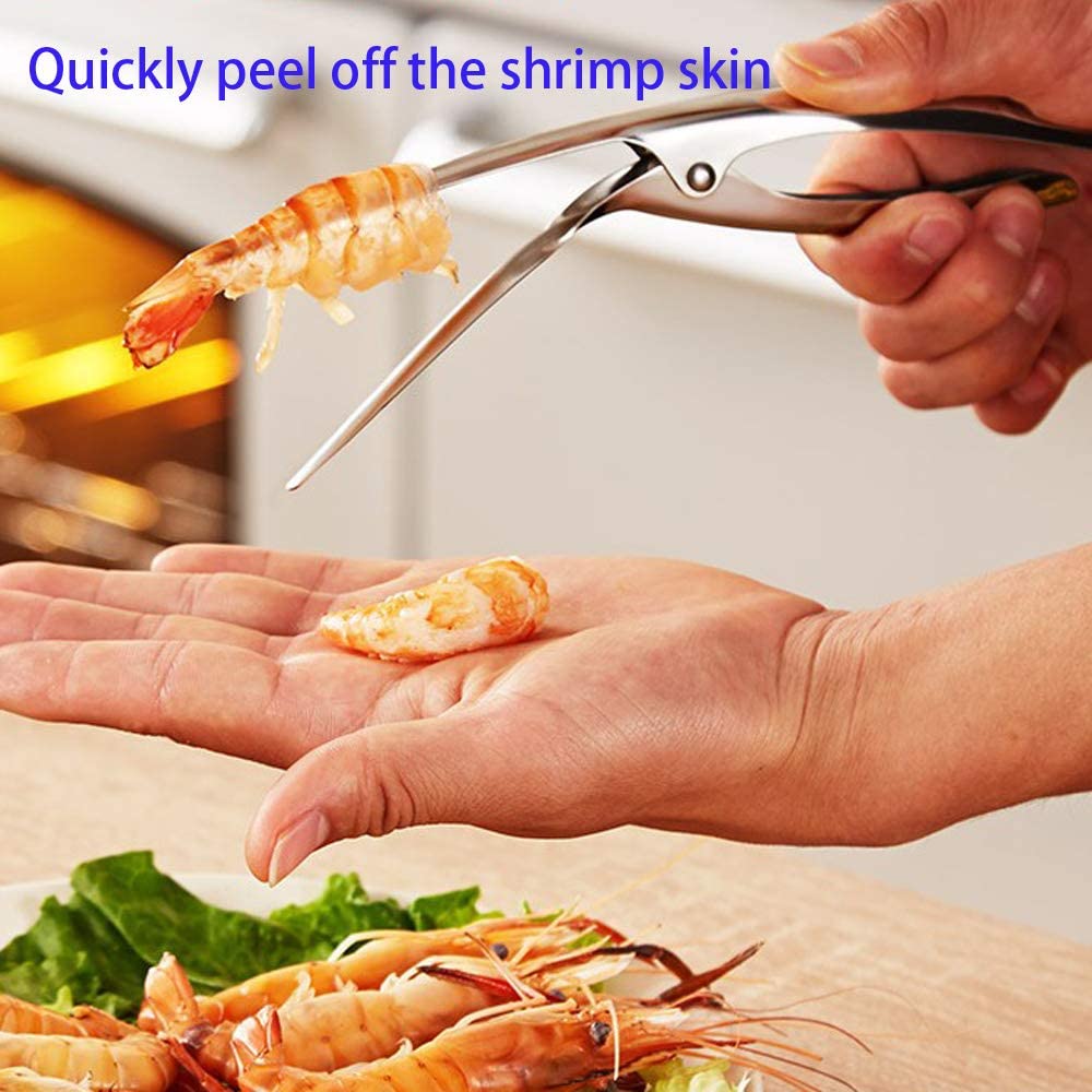Éplucheur de crevettes en acier inoxydable, ustensile de cuisine pour éplucher les fruits de mer