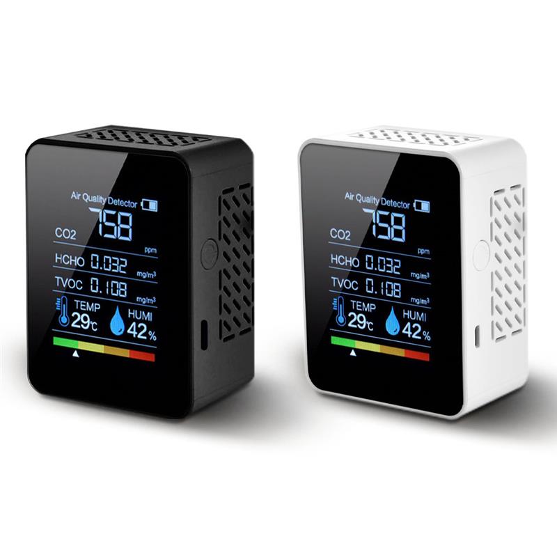 Temperature Tester Digital Display Rechargeable Air Detector Testing Fast Measure Meter Thermometer for Warehouse