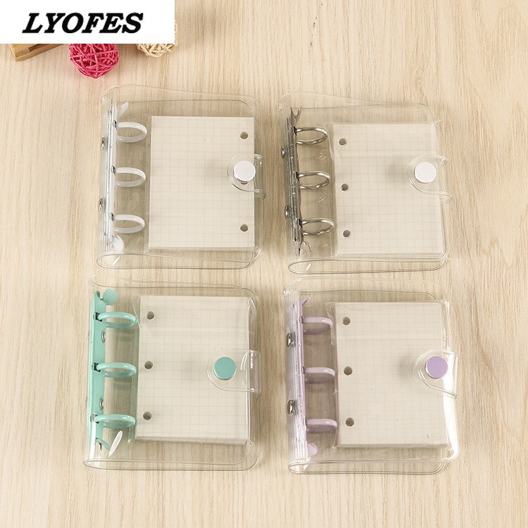 Kawaii Mini Pocket 3 Ring Loose-leaf Diary Notebook Binder Journal Agenda Book Birthday Set Korean School Stationery