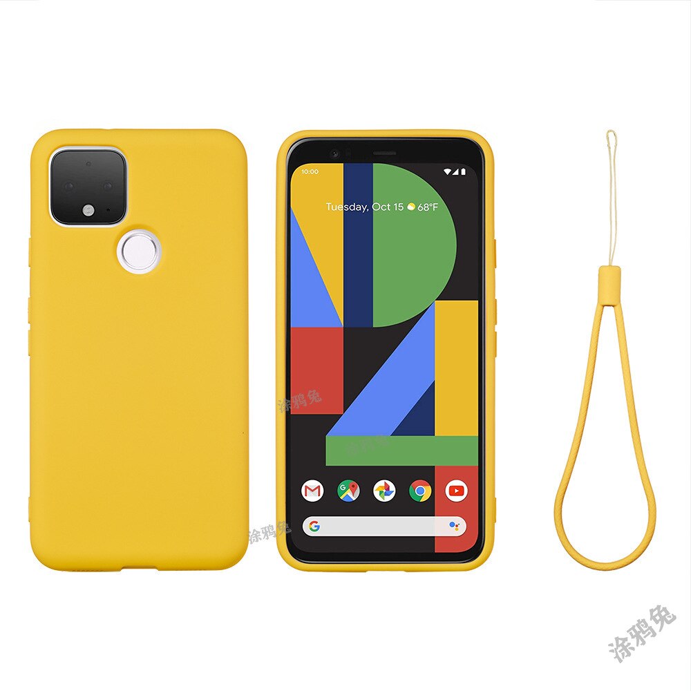 Vloeibare Siliconen Case Voor Google Pixel 5 Soft Gel Rubber Beschermhoes Pixel5