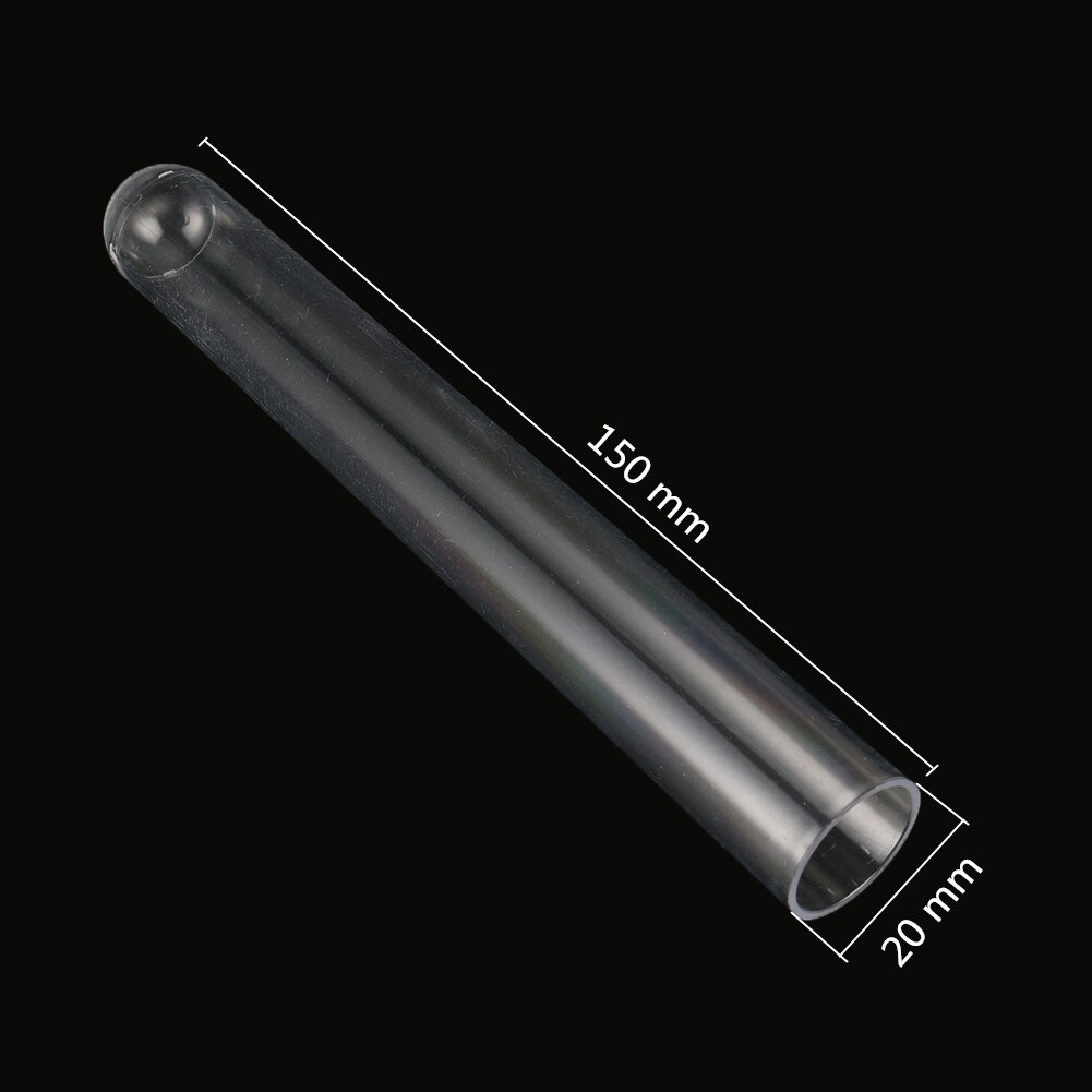 20mm*150mm hard plast gjennomsiktig reagensglass engangs 30ml runde radioimmuno analyserør laboratorie eksperiment forsyninger 5 stk