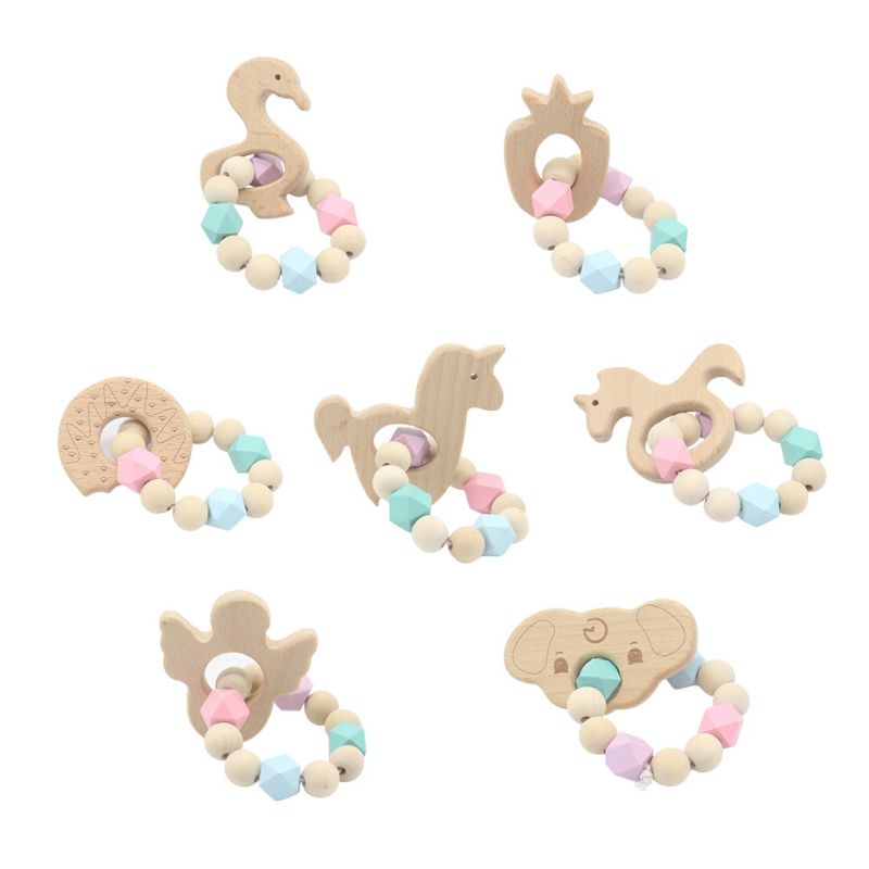 NewBaby Beißring Armband Molaren Stick Ungiftig Silikon Biss Stick Niedlichen Cartoon-Muster Spielzeug