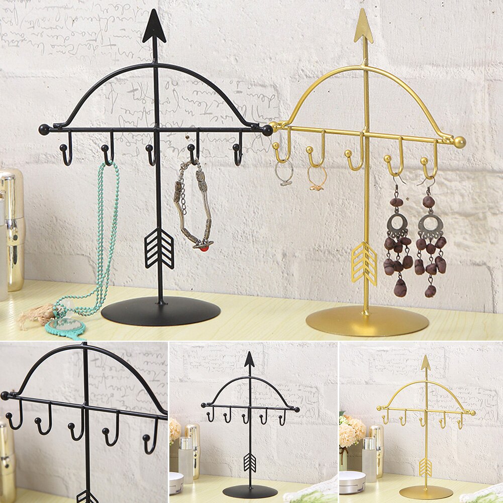 Desktop Key Holder Display Rack Earring Ring Modern Multifunctional Bracelet Organizer Decorative Jewelry Stand Hanging Hook