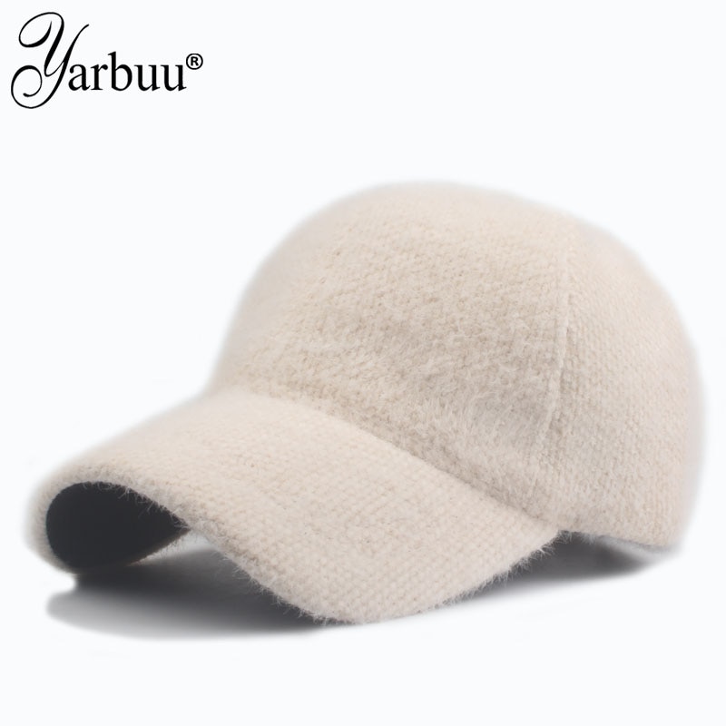 YARBUU-casquette de baseball en laine | Nouvelle à la de , casquette épaisse chaude de couleur Pure, chapeau pour hommes et femmes, chapeaux