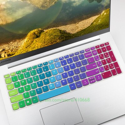 Silcone laptop notebook tastatur cover beskytter til lenovo yoga  c740 (15) c740-15 iml  c 740 15 iml 15.6 tommer med numeriske taster: Farve 1