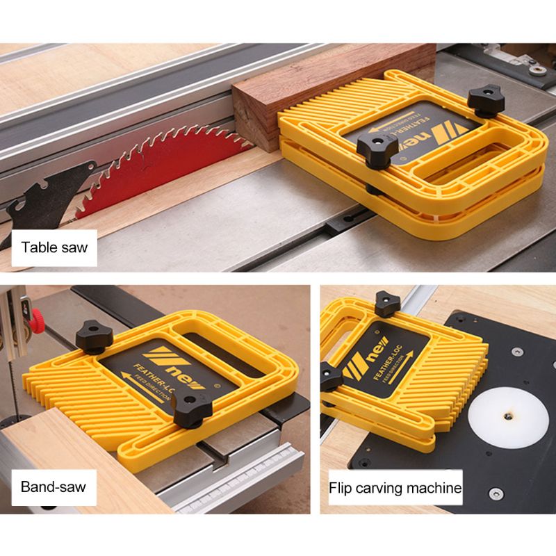 Extended Feather Loc Board Set Multi-purpose Double Featherboards Miter Gauge Slot Woodworking Saw Table DIY Safety Tool