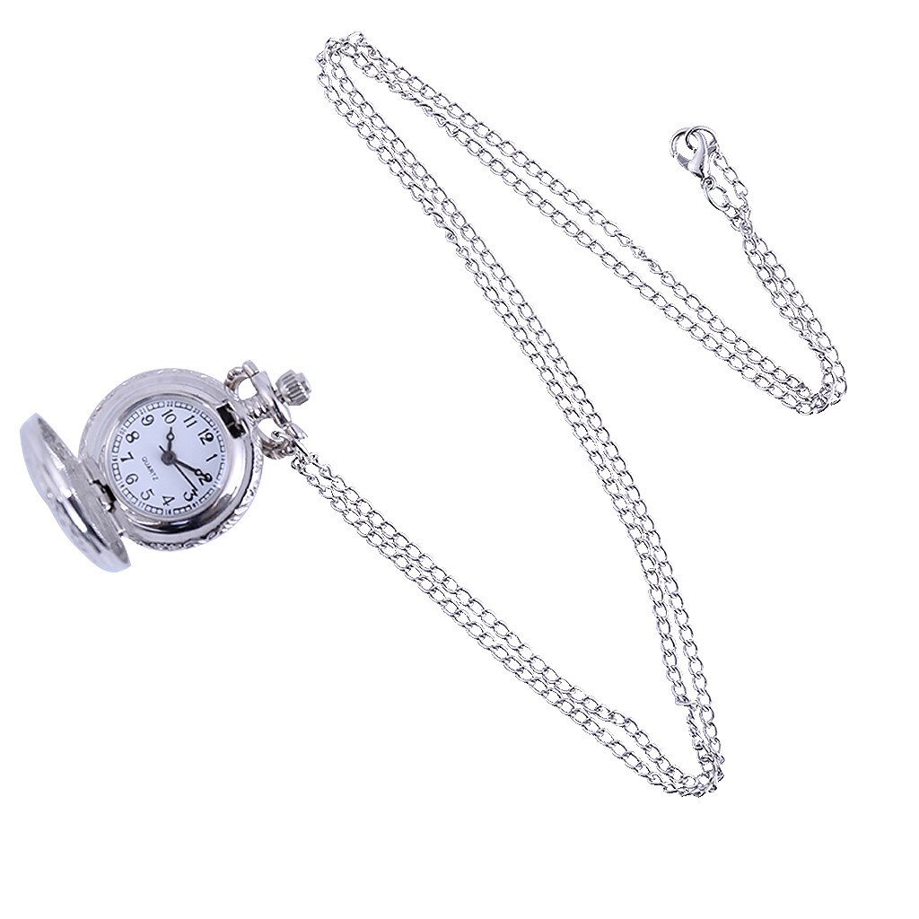 Vintage Round Dial Quartz Small Pocket Watch Classical Roman Scale Pocket watch man woman kid necklace clock Couple old man