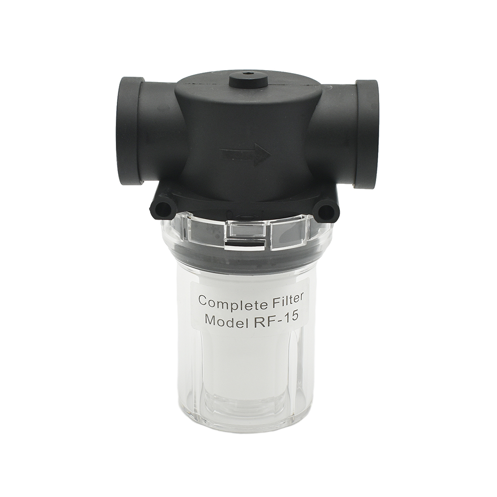 Vakuumfilter RF-15/20 Vakuumpumpenfilter mit großem Durchfluss, Unterdruck-Trennfilter, abnehmbar: Weiß