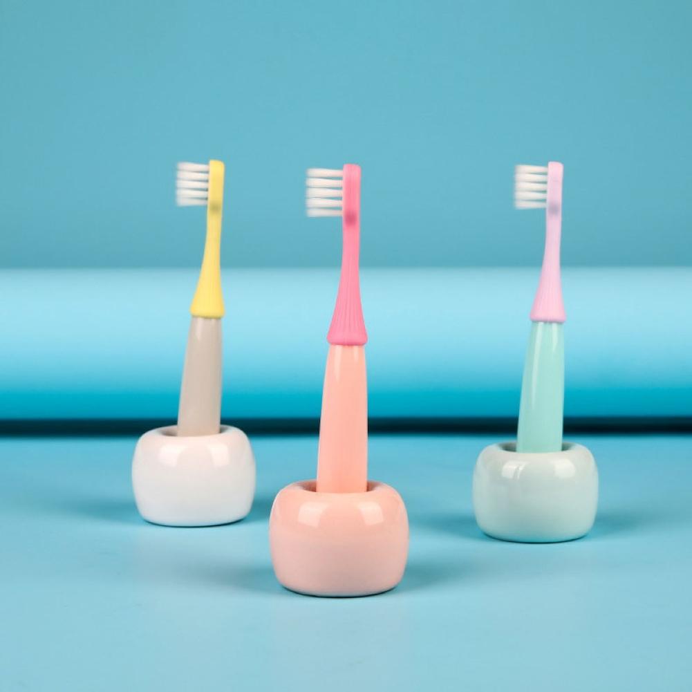 3Pcs simpatici spazzolini da denti per bambini morbidi a fungo che puliscono forniture per la cura orale dentale