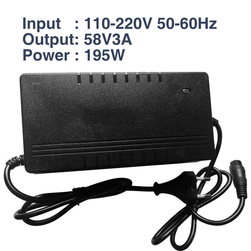 58v3a scooter elétrico adaptador de energia para a ue 67v2a scooter bateria carregador janobike scooter acessórios: 58V3A