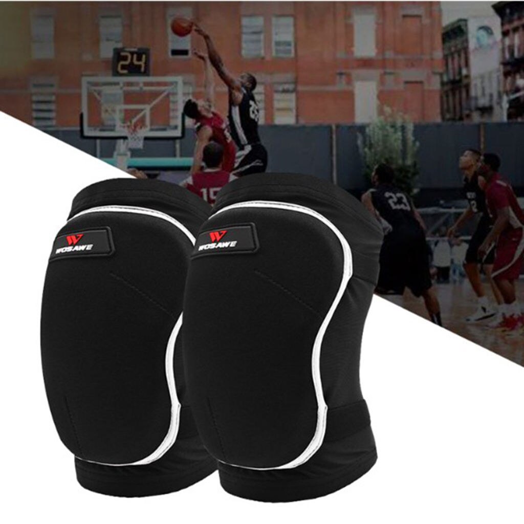 1 Paar Sport Knie Compressie Mouwen Brace Basketbal Kniebeschermers