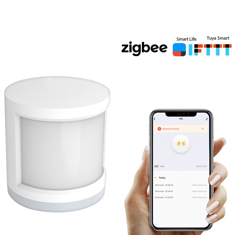 Super Mini Tuya ZigBee PIR Motion Sensor Wireless Passive Infrared Detector Smart Home Security Burglar Alarm Sensor APP Control