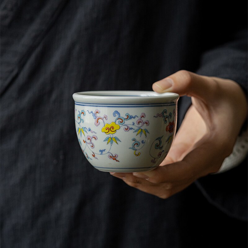 Chinese Bloemen Een Thee Cup Set Vat Water Kopjes Mooie Theewaar Vintage Wijnstok Mokken Voor Theeceremonie Theekopje Thee Service vat