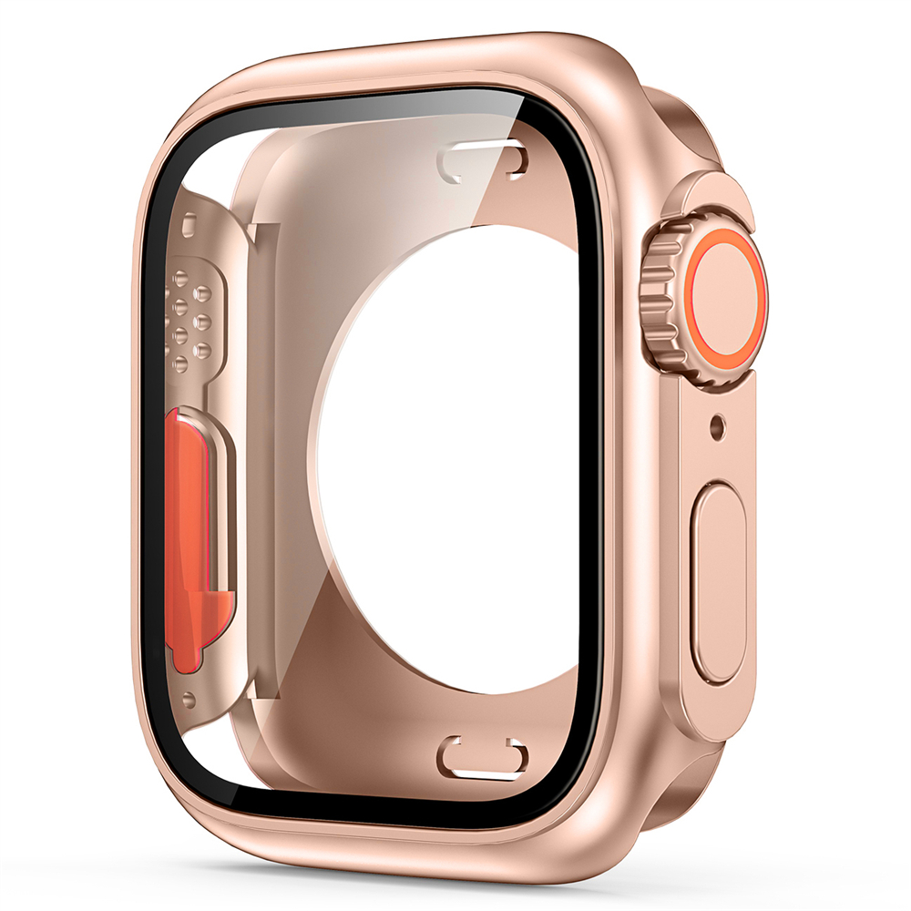 Screen Protector Cover for Apple Watch 45mm 44mm 40mm 41mm Hard PC Front Rear Bumper Case iwatch 9 8 7 SE 6 5 4 Change To Ultra